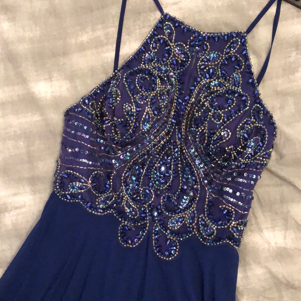 blue prom dress / gown size 4!